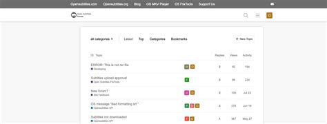 OpenSubtitles forum .